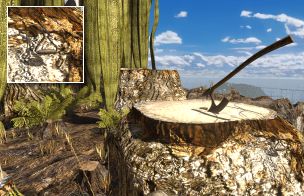 The handle on the stump easter egg