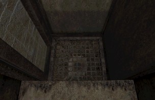 Drain under elevator platform easter egg