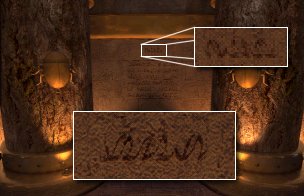 The mirrored text easter egg
