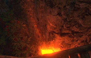 The glowing lava easter egg