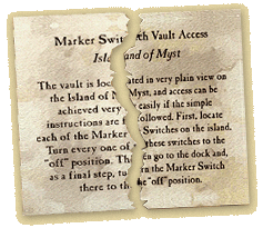 Marker Switch Vault Access - Island of Myst